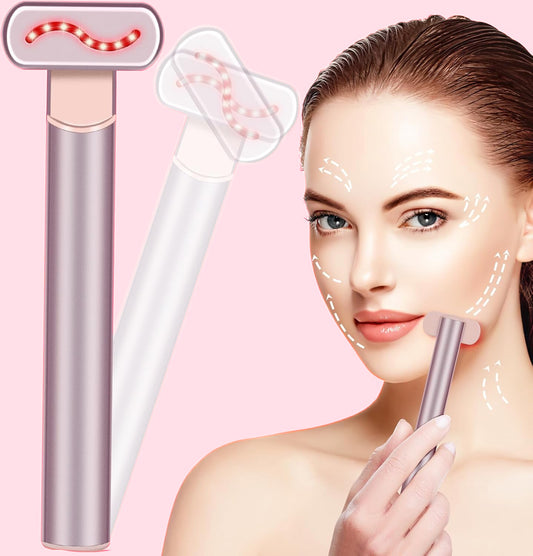 Red LED Light 4 in 1 Skincare Tool Wand