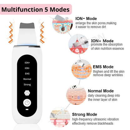 Ultrasonic Skin Scrubber Peeling Blackhead Remover+GIFT HUMIDIFIER