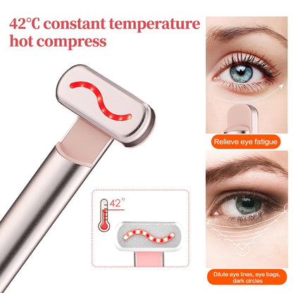 Red LED Light 4 in 1 Skincare Tool Wand