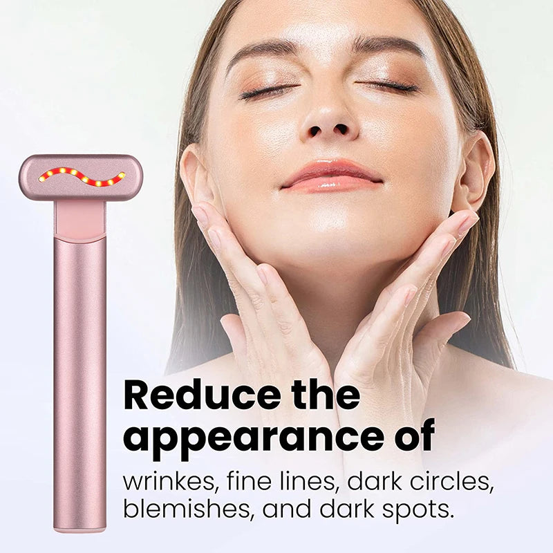 Red LED Light 4 in 1 Skincare Tool Wand